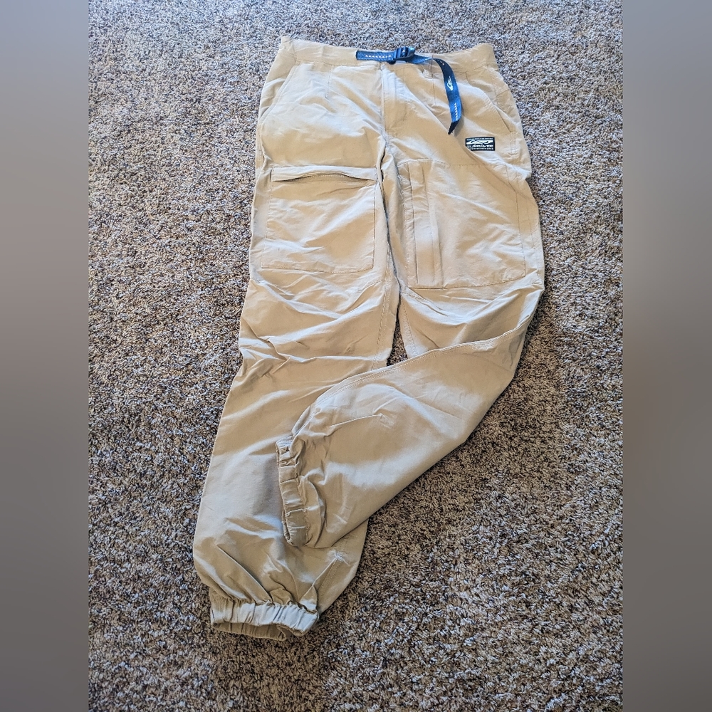 Tan, hiking, outdoors pants unisex 28 waist